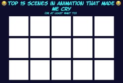 top 15 scenes in animation that made me cry Meme Template