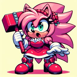 Amy Rose in disbelief Meme Template