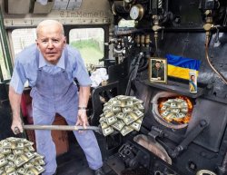 Joe Biden burning tax dollars Meme Template