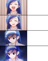 Anime girl realisation Meme Template