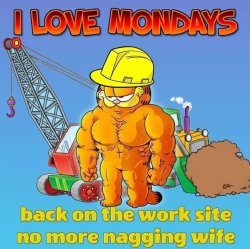 Garfield Loves Mondays Meme Template
