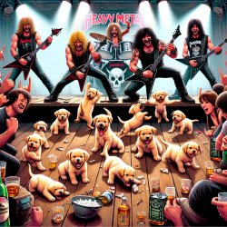 heavy metal, alkohol and cute puppies Meme Template