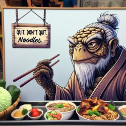 Kung fu panda master oogway quit don't quit noodles Meme Template