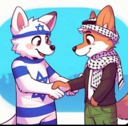 Israel palestine furry art Meme Template