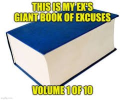 Book of Excuses Volume 1 of 10 Meme Template