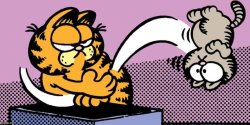 Garfield Throwing Nermal Meme Template