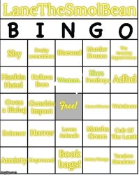 Updated LaneTheSmolBean2 Bingo! Meme Template