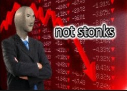 not stonks Meme Template