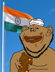 Indian poojeet poop pajeet eating wojak Meme Template