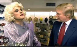 Rudy Giuliani in Drag with Trump Meme Template