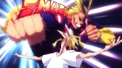 All might's Embrace Meme Template
