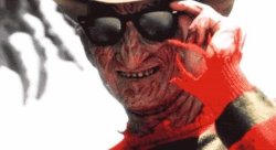 Freddy Krueger at the beach Meme Template