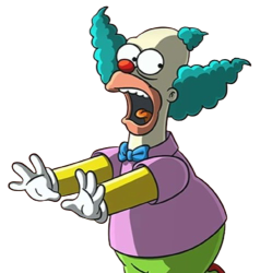 Krusty the Clown running Meme Template