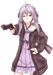 yuziki yukari with a gun Meme Template