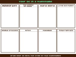 your oc in videogames Meme Template