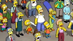 Simpsons Crowd Looking Up Gasping Meme Template