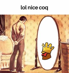 Coqinu mirror Meme Template