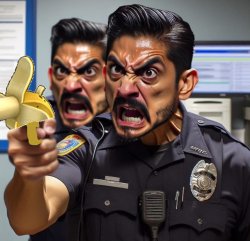 AI Police (banana gun) Meme Template