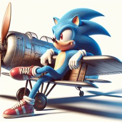 sonic sitting on a plane Meme Template