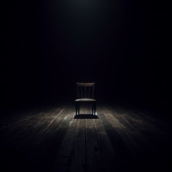 dark room with chair Meme Template