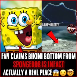 fan claims bikini bottom from spongebob is infact actually a rea Meme Template