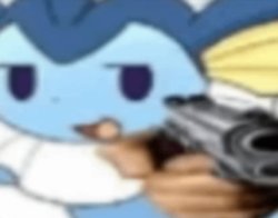 crystal with GUN! Meme Template