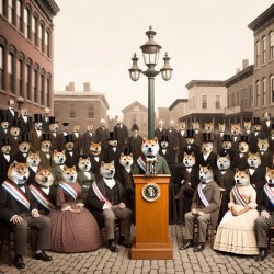 election of 1860 but everyone is a doge Meme Template