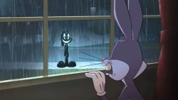 Bugs Bunny staring at Lola in horror Meme Template