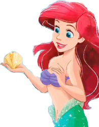 ariel holding a shell Meme Template