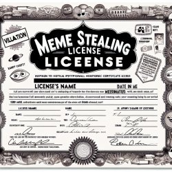 Meme stealing licence Meme Template