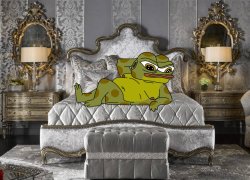 hoppy the frog in bed Meme Template