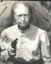 Granny Clampett pointing pistol Meme Template