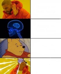 Pooh Brains And Drake Meme Template