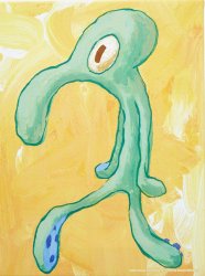 Squidward painting Meme Template