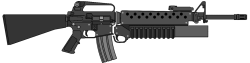 M16A2 with M203 Grenade-Launcher(Re-Arranged) Meme Template