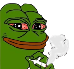 Stoned Pepe Meme Template