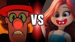 Hell Pat VS Vampire Chelsea Van Der Zee (Mashed vs. DreamWorks) Meme Template