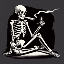 a skeleton smoking weed Meme Template