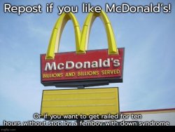 Repost if you like McDonald’s better Meme Template