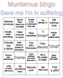 Murderous bingo Meme Template