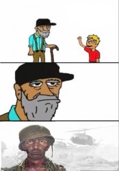 Grandpa flashbacks Meme Template