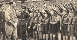 german children give hitler the nazi salute Meme Template