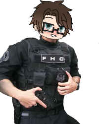 Male Cara as an FHC officer transparent Meme Template