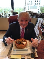 President Trump eating taco salad Meme Template