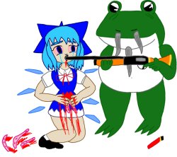 Frog about to kill cirno Meme Template