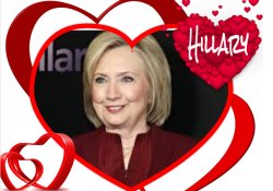 Hillary Heart Throb I'm in Love Meme Template