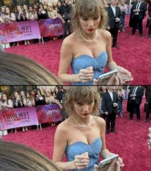Taylor at Eras Tour movie premiere meme Meme Template