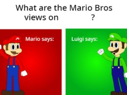 Mario Bros. Views in FireMayro's Style Meme Template