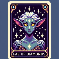 a fae of diamonds with golden eyes Meme Template