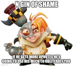 N gin of shame Meme Template